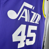 23-24 JAZZ MITCHELL #45 purple Top Quality Top Quality Hot Pressing NBA Jersey (Retro Logo)
