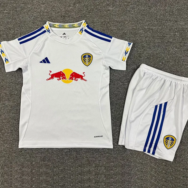 25-26 Leeds United Home Kids Soccer Jersey