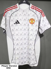 25-26 Man Utd Grey White Special Edition Player Version Training shirts 1:1 Thai Quality