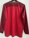 2016 Portugal Home Long Sleeve Retro Soccer Jersey