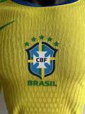 25-26 Brazil Home Long Sleeve Player Version Soccer Jersey (长袖球员)*带星