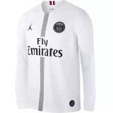 2018-2019 PSG Paris Jordan White Long Sleeve Retro Soccer Jersey