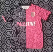 25-26 Palestine Black Pink Special Edition Fans Soccer Jersey
