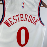 24-25 Clippers WESTBROOK #0 White City Edition Home Top Quality Hot Pressing NBA Jersey
