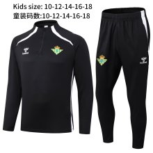 25-26 Real Betis High Quality Kids Half Pull Tracksuit