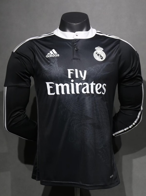 2014-2015 RMA Third Player Version Long Sleeve Retro Soccer Jersey 长袖球员