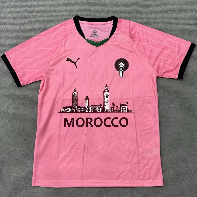 Pink Morocco Kit 25-26 Morocco Pink Special Edition Training shirts 1:1 Thai Quality