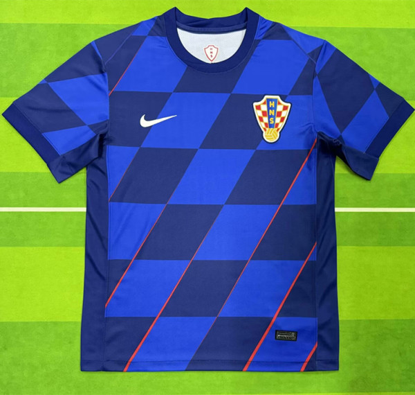 2024 Croatia European Cup Away Fans Version Soccer Jersey