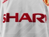 1986 Man Utd Away White Retro Soccer Jersey