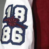 25-26 ARS Brown Red Cotton Baseball Jacket