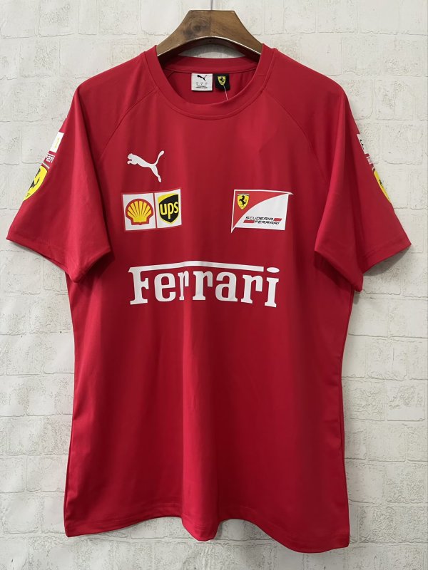 2025 F1 Ferrari New Pattern Red Short Sleeve Racing Suit