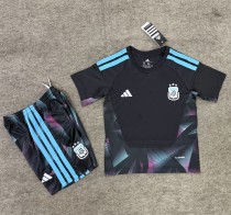 25-26 Argentina GoalKeeper Kids Soccer Jersey