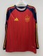 2026 World Cup Spain Home Long Sleeve Fans Soccer Jersey