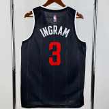 25-26 Raptors INGRAM #3 Black City Edition Top Quality Hot Pressing NBA Jersey