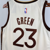 25-26 WARRIORS GREEN #23 Khaki City Edition Top Quality Hot Pressing NBA Jersey (V领)