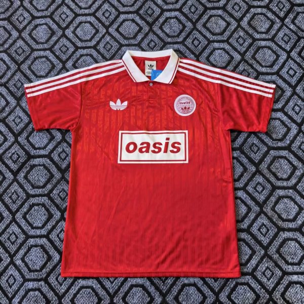 2026 AD Oasis Joint Edition Red Retro Version Polo Short Sleeve