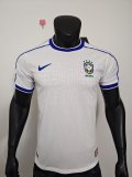 1998 Brazil White Player Version Retro Soccer Jersey