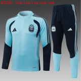 26-27 Argentina High Quality Kids Half Pull Tracksuit