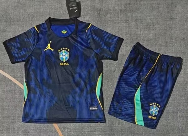 2026 Brazil Away Kids Soccer Jersey