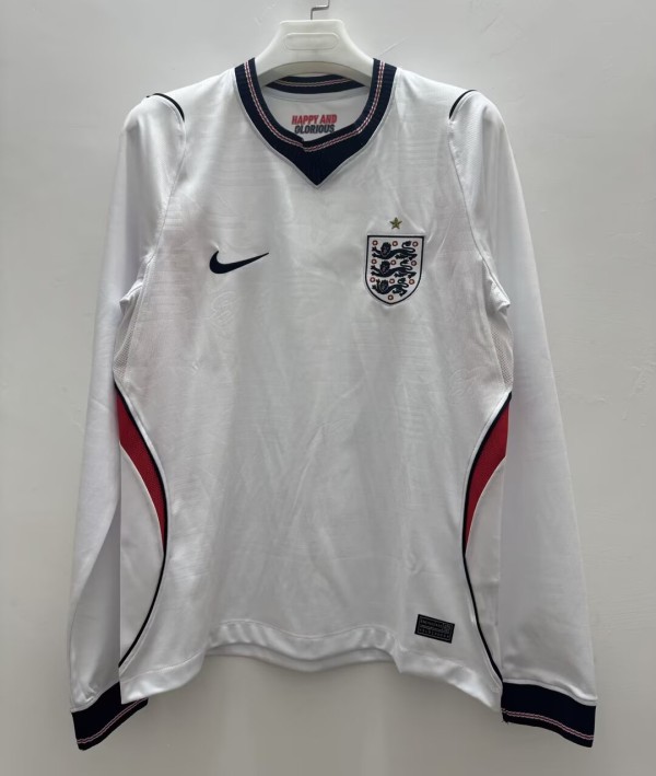 2026 World Cup England Home Long Sleeve Fans Soccer Jersey (长袖)