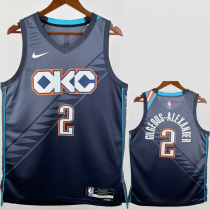 25-26 OKC Thunder GILGEOUS-ALEXANDER #2 Gray City Edition Top Quality Hot Pressing NBA Jersey 25-26 OKC Thunder GILGEOUS-ALEXANDER #2 Gray City Edition Top Quality Hot Pressing NBA Jersey