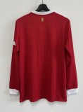 21-22 Man Utd Home Long Sleeve Fans Soccer Jersey (长袖)