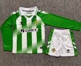 26-27 Real Betis Home Long Sleeve Kids Soccer Jersey*长袖