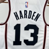 24-25 ROCKETS HARDEN #13 White City Edition Top Quality Hot Pressing NBA Jersey