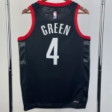 23-24 Rockets GREEN #4 Black Top Quality Hot Pressing NBA Jersey (Trapeze Edition)
