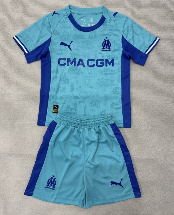 25-26 Marseille Blue GoalKeeper Adult Suit