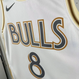 24-25 BULLS LAVINE #8 White City Edition Top Quality Hot Pressing NBA Jersey