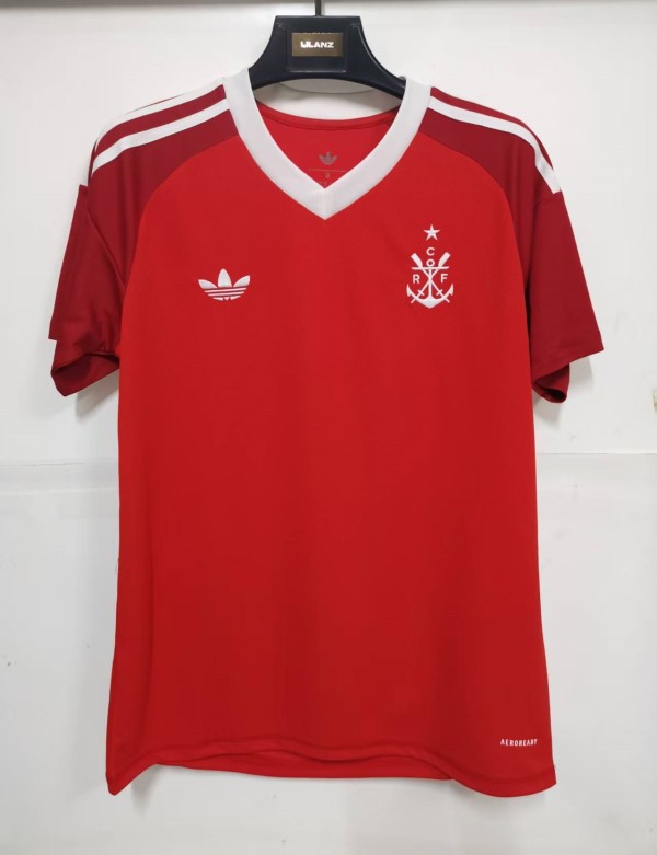 25-26 Flamengo Red Goalkeeper Fans Soccer Jersey