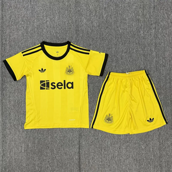 25-26 Newcastle Yellow Goalkeeper Kids Soccer Jersey