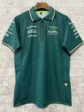 2024 F1 Aston New Pattern Short Sleeve Racing Suit（有领）