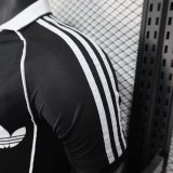 2025 AD Black Player Version Polo Short Sleeve 1:1 Thai Quality