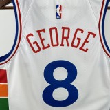 24-25 76ERS GEORGE #8 White City Edition Top Quality Hot Pressing NBA Jersey