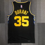21-22 Warriors DURANT #35 Black City Edition Top Quality Hot Pressing NBA Jersey