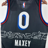 20-21 76ERS MAXEY #0 Black City Edition Top Quality Hot Pressing NBA Jersey