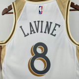 24-25 BULLS LAVINE #8 White City Edition Top Quality Hot Pressing NBA Jersey
