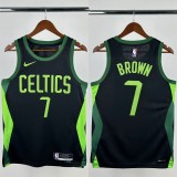 24-25 CELTICS BROWN #7 Black City Edition Top Quality Hot Pressing NBA Jersey