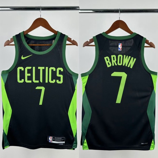 24-25 CELTICS BROWN #7 Black City Edition Top Quality Hot Pressing NBA Jersey