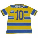 1998-1999 Parma Homen Yellow And Blue Retro Soccer Jersey