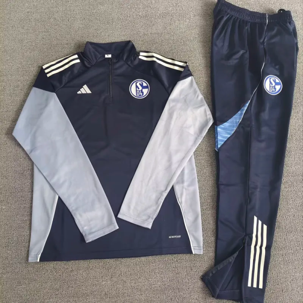 25-26 Schalke 04 Black Half Pull Tracksuit