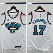 24-25 GRIZZLIES KAWAMURA #17 White Top Quality Hot Pressing NBA Jersey