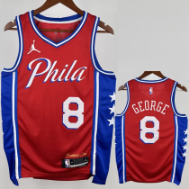 24-25 76ERS GEORGE #8 Red Top Quality Hot Pressing NBA Jersey (Trapeze Edition) 24-25 76ERS GEORGE #8 Red Top Quality Hot Pressing NBA Jersey (Trapeze Edition)
