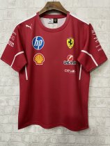 2025 F1 Ferrari New Pattern Short Sleeve Racing Suit (圆领,领口是红色) 2025 F1 Ferrari New Pattern Short Sleeve Racing Suit (圆领,领口是红色)