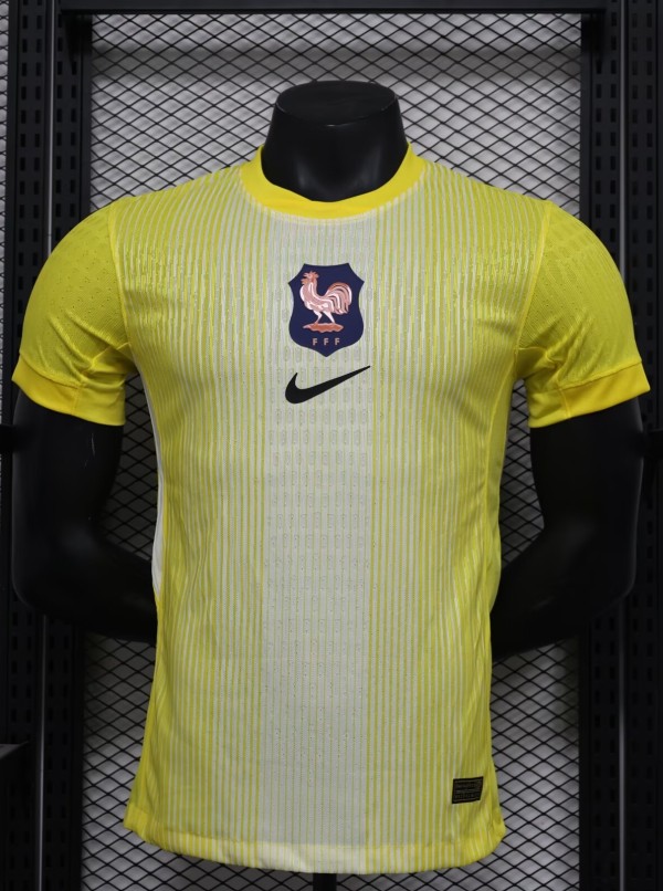 25-26 France Yellow Special Edition Player Version Soccer Jersey