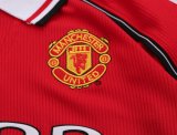 1998-1999 Man Utd Home Long sleeves Retro Kids Soccer Jersey