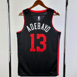 23-24 HEAT ADEBAYO #13 Black City Edition Top Quality Hot Pressing NBA Jersey (V领）