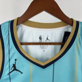 24-25 Hornets BALL #1 Blue City Edition Top Quality Hot Pressing NBA Jersey(V领)